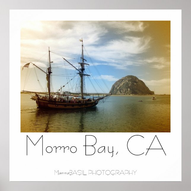 Póster ¡Hermoso Poster de Morro Bay! (Frente)