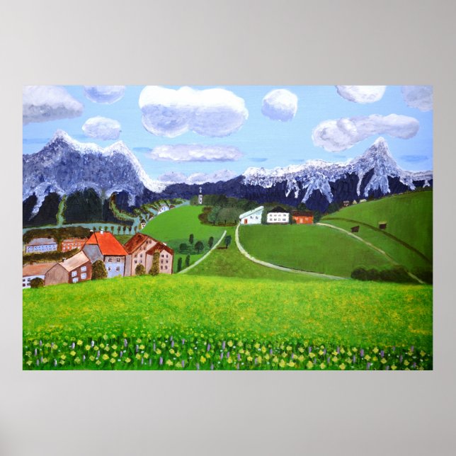 Póster Hermoso poster de Noruega (Frente)