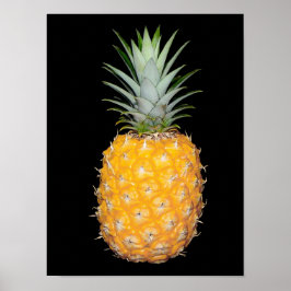 Póster Hermoso Poster de PINEAPPLE sobre fondo negro