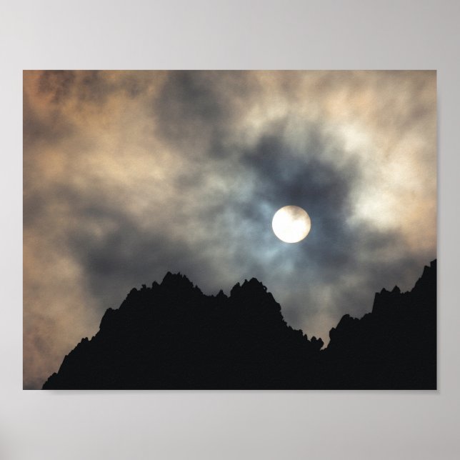 Póster Hermoso poster de ráfagas en la nube (Frente)