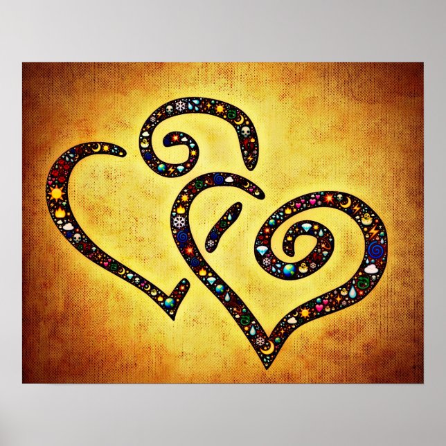 Póster Hermoso Poster del Corazón (Frente)