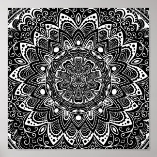 Póster Hermoso Poster del patrón Mandala