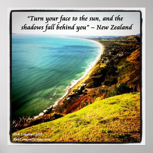 Póster Hermoso Poster fotográfico neozelandés W/NZ Prover (Frente)