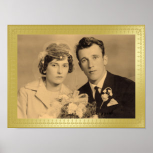 Póster Hermoso poster fotográfico personalizado de borde