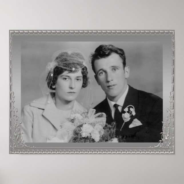 Póster Hermoso poster fotográfico personalizado de borde  (Frente)