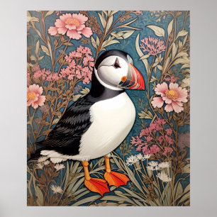 Póster Hermoso Poster inspirado en Puffin William Morris