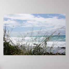 Póster Hermoso Poster oceánico hawaiano