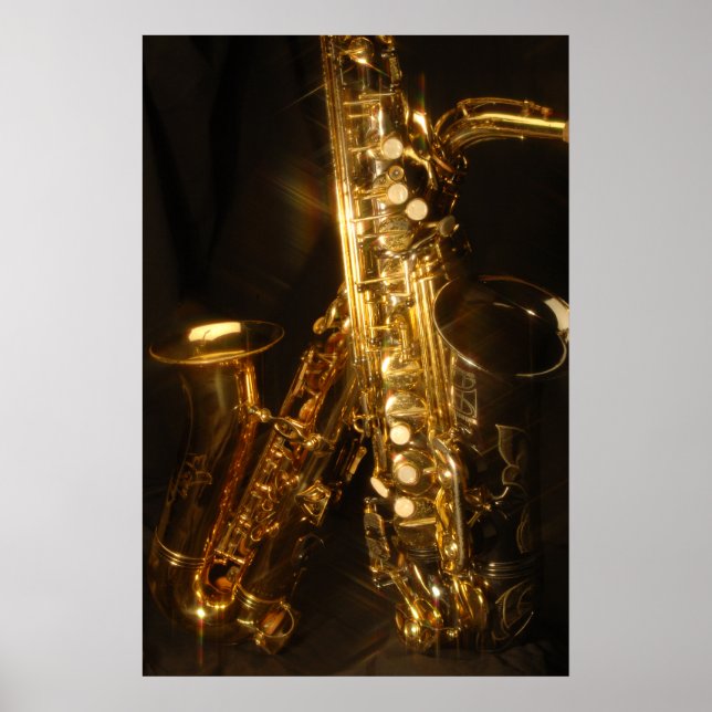 Póster Hermoso Poster Saxaphone (Frente)