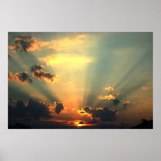 Póster Hermoso Poster Sunset (Frente)