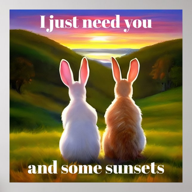 Póster Hermoso Poster Sunset (Frente)