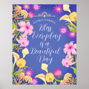 Póster Hermoso Poster violeta del día