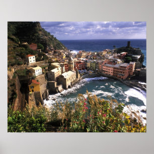 Póster Hermoso pueblo de Vernazza en las Cinque