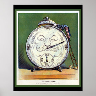 Póster Hermoso Reloj de época Poster Humor político de 19