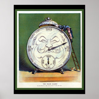 Póster Hermoso Reloj de época Poster Humor político de 19