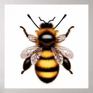 Póster Hermoso retrato de abeja