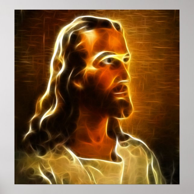 Póster Hermoso retrato de Jesús (Frente)