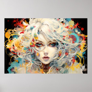 Póster Hermoso retrato femenino encantador