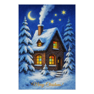 Póster Hermoso saludo de Navidad