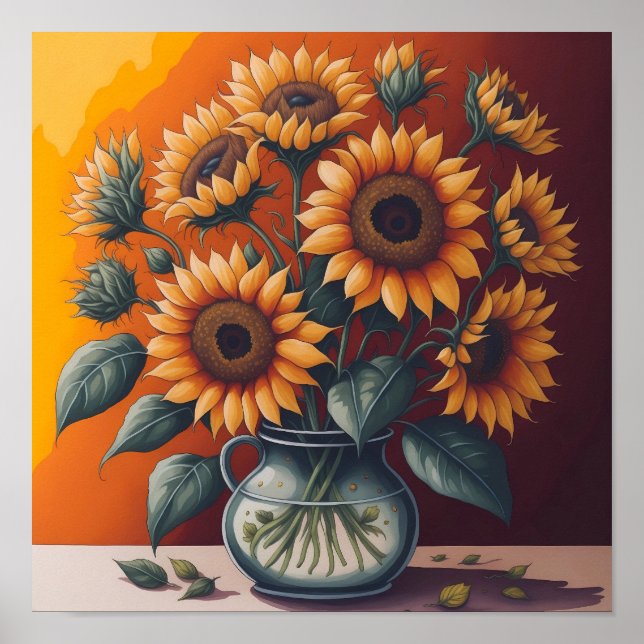 Póster Hermoso Sunflower (Frente)