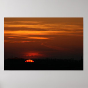 Póster Hermoso Sunset del Medio Oeste