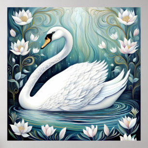 Póster Hermoso Swan