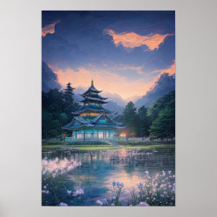 Póster Hermoso templo de Azure