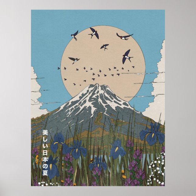Póster Hermoso verano japonés (Frente)