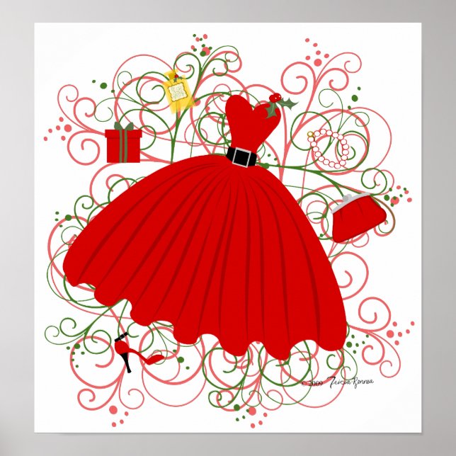 Póster Hermoso vestido de Navidad (Frente)