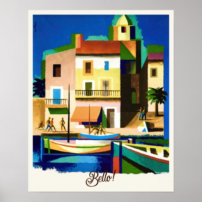 Póster Hermoso Viaje Italiano Vintage (Frente)