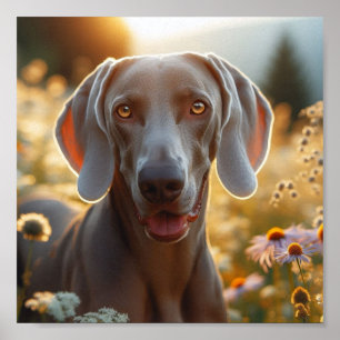 Póster Hermoso Weimaraner para los amantes del perro
