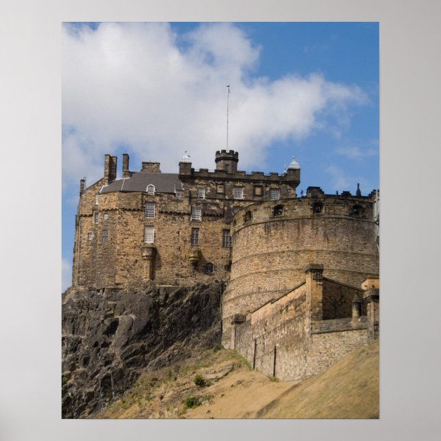 Póster Hermoso y famoso castillo gigante de Edimburgo en (Frente)