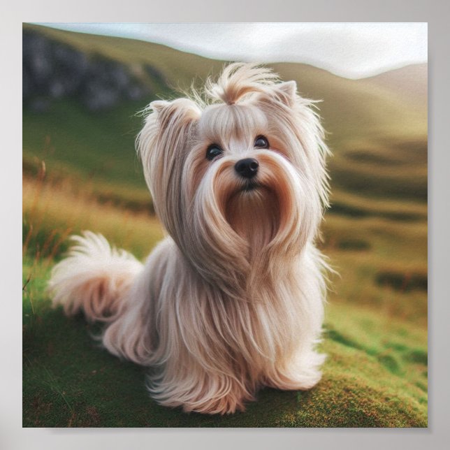 Póster Hermoso Yorkshire Terrier (Frente)