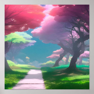 Póster Hermosos árboles