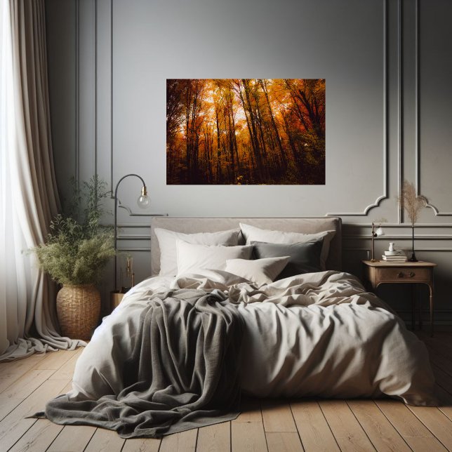 Póster Hermosos Árboles Majestuosos En El Bosque Otoño (Subido por el creador)