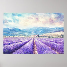 Póster Hermosos campos de lavanda