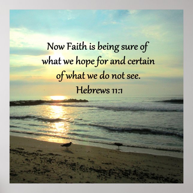 PÓSTER HERMOSOS HEBREWS 11:1 SUNRISE (Frente)