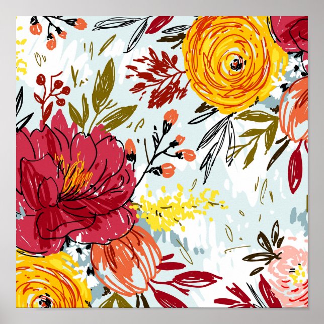 Póster Hermosos Rosas (Frente)