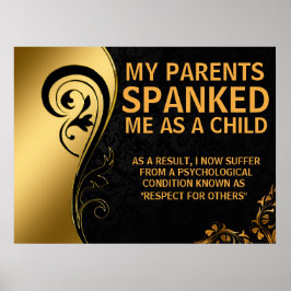 Póster Hermosos Swils Black/Gold Design