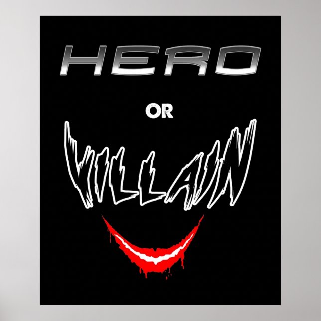 Póster Hero O Villain (Frente)