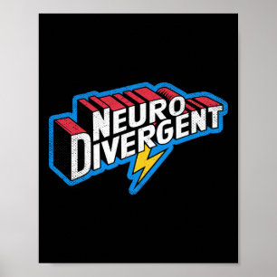 Póster Héroe De Autismo Neurodivergente Adhd Asd Celebra