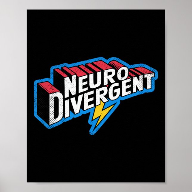 Póster Héroe De Autismo Neurodivergente Adhd Asd Celebra  (Frente)