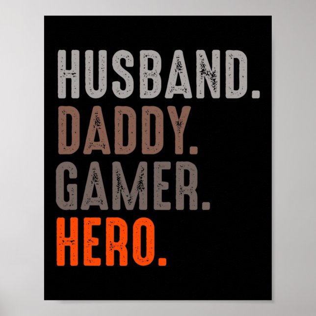 Póster Héroe de Daddy Gamer - Esport Lover - Videojuego (Frente)