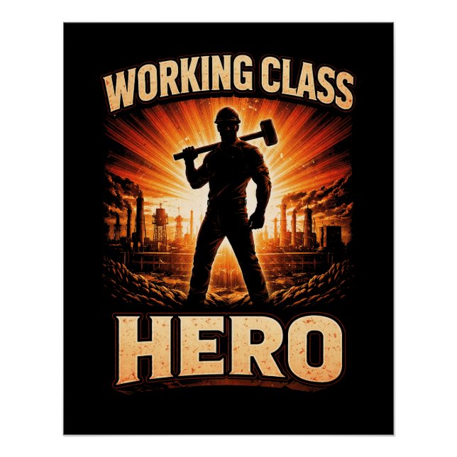 Póster Héroe de la Clase Trabajadora (Anverso)