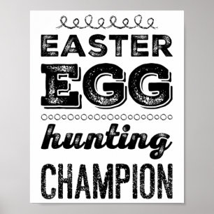 Póster Héroe de Pascua Campeón de la caza de huevos de Pa