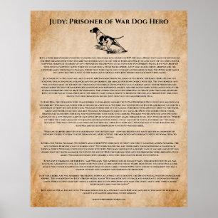 Póster Héroe de perro de la Segunda Guerra Mundial Inspir