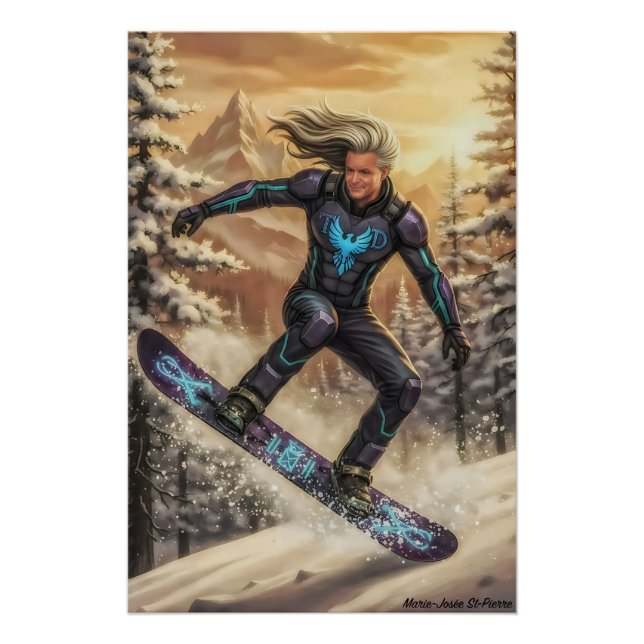 Póster Héroe de snowboard (Anverso)