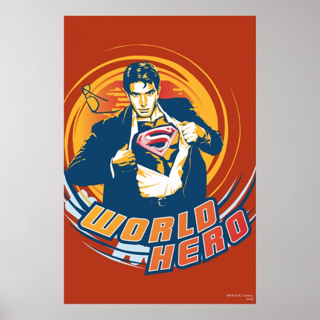 Póster Héroe del Mundo Superman (Frente)