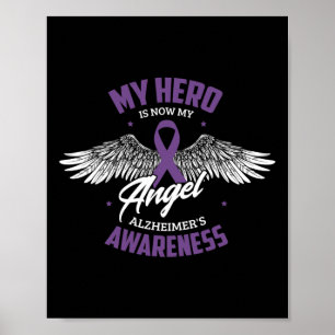 Póster Héroe es ahora la conciencia de mi ángel Alzheimer