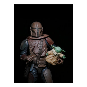 Póster Héroe espacial de fotografía de juguete