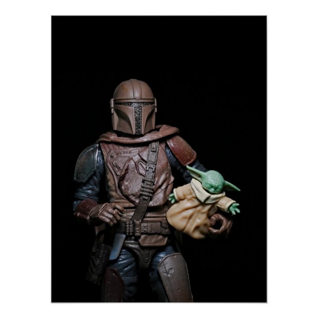 Póster Héroe espacial de fotografía de juguete (Anverso)